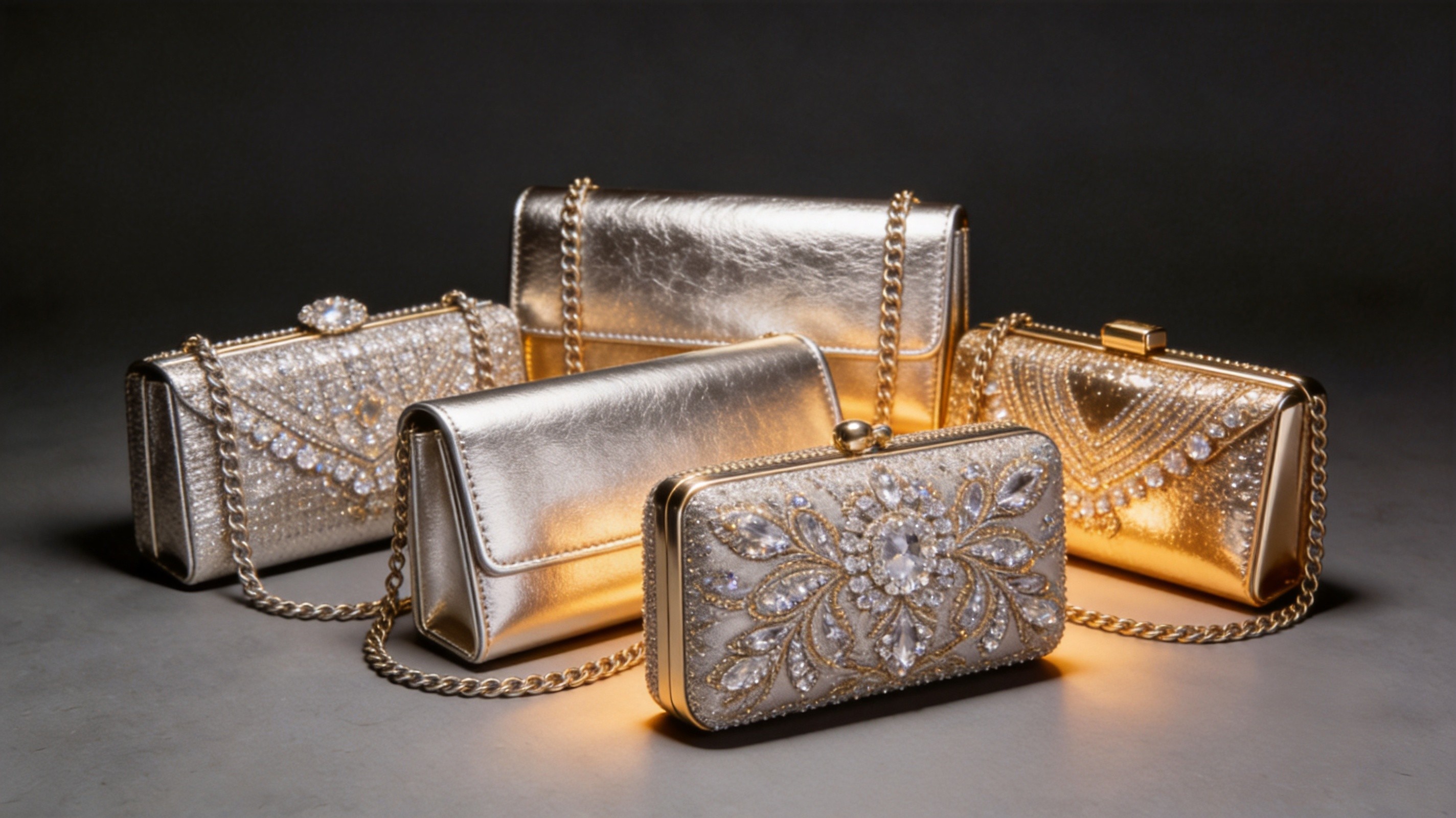 Direct-to-consumer handbag brand unboxing setup with branded packaging layers